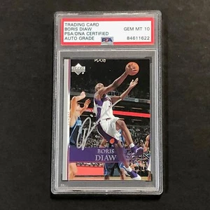 2007-08 Upper Deck Basketball #49 Boris Diaw Signed Card AUTO 10 PSA Slabbed Sun - Picture 1 of 2