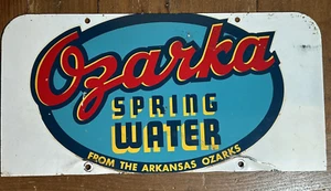 vintage rare OZARKA Spring Water sign (steel not tin) Hot Springs Arkansas - Picture 1 of 9