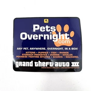 Grand Theft Auto III Official Rockstar E3 Promo Sticker GTA 3 Vintage Rare Y2K - Picture 1 of 2