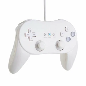 2pcs Classic Controller Pro For Nintendo Wii Remote White US Ship - Picture 1 of 1