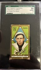 1911 T205 Gold Borders Dolly Gray No Stats Back Senators SGC 2