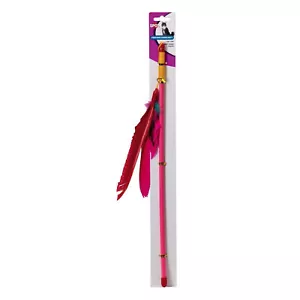 Ethical Pet Feather Dangler 18 inch Colorful Teaser Wand Toy for Cats - Picture 1 of 6