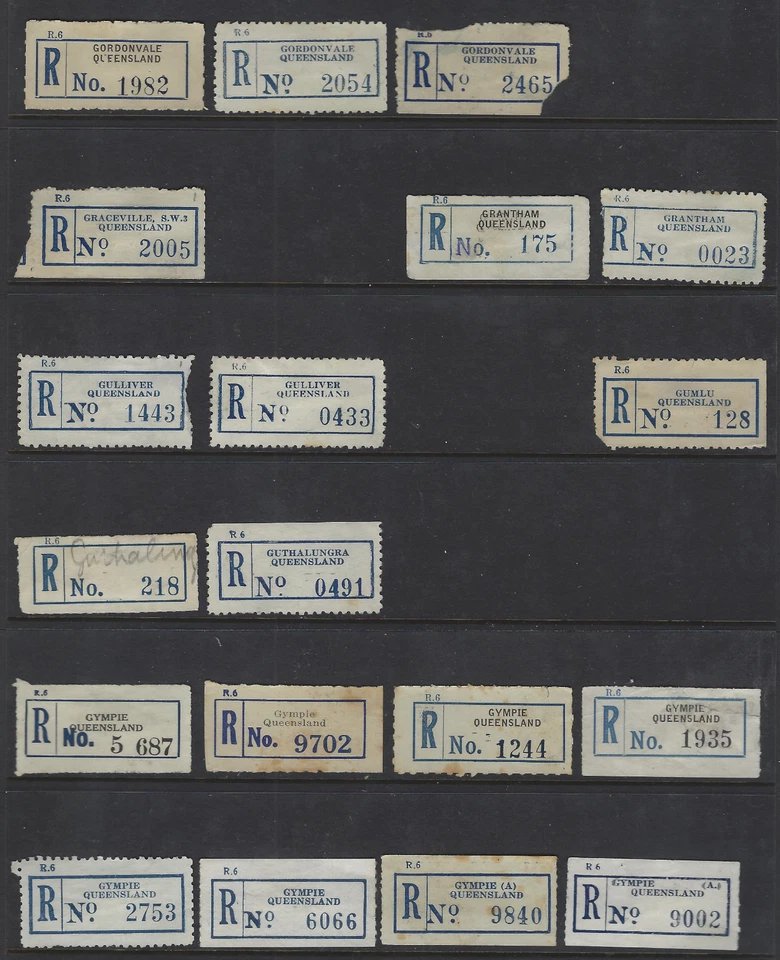 Etiquetas de registro Australia Qld Gordonvale, Gumlu, Guthalungra, Juegos Olímpicos ++ Foto 1 de 1