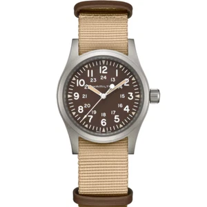 Hamilton Men's Mechanical Khaki Field Brown Dial Textile Strap Watch H69439901 - Picture 1 of 1