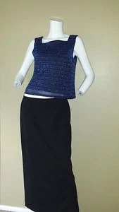 VALERIE STEVENS Black Polyester Skirt 100%  Long Straight Skirt Size 10P EUC! - Picture 1 of 2