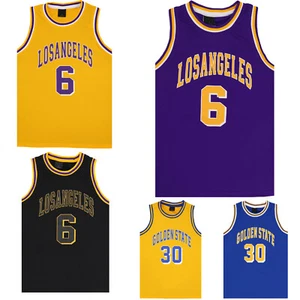 Kid's Basketball Jersey Tank Boys Sports T Shirt Tee Singlet Tops Los Angeles - Picture 1 of 30