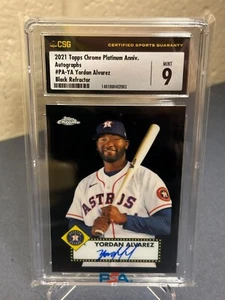 2021 Topps Chrome Platinum Anniversary Auto Yordan Alvarez CGC 9 #08/10 - Picture 1 of 2