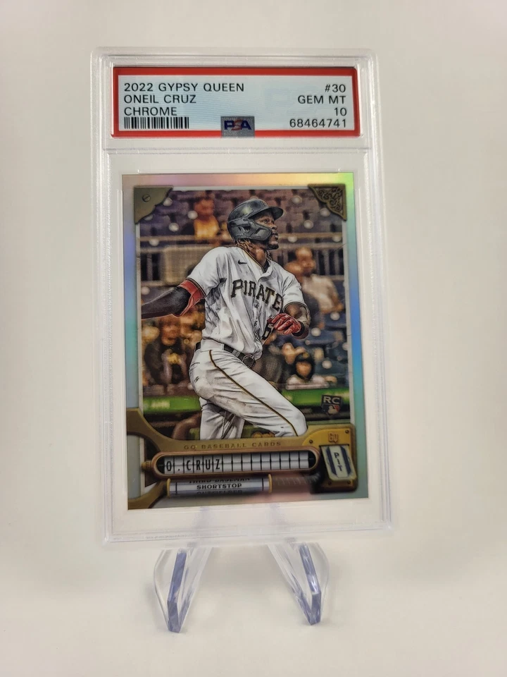 2022 Gypsy Queen Oneil Cruz #30 Chrome Rookie Card PSA 10 GEM MINT - Image 1 of 2