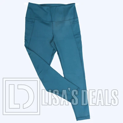 Legging feminina Danskin ultra alta bolsos apertados preta azul cereja azul-petróleo XS M G XL - Imagem 1 de 4