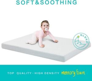 SheSpire Pack and Play Mattress Baby Pack n Play Mattress Fitted Memory Foam Pla