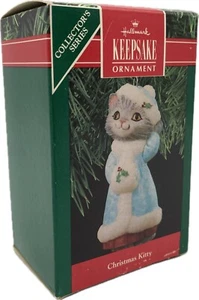 1990 Hallmark Keepsake Ornament Christmas Kitty 2nd in Series - Picture 1 of 11