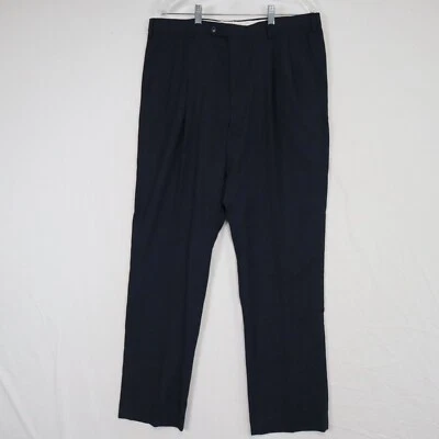 Daniel Cremieux Pants Mens 36x32 Signature Dress Slacks Suit Pleated Blue Plaid - Image 1 of 4
