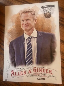 2016 Topps Allen & Ginter Jumbo 5x7 Steve Kerr Warriors Coach #’d /49 - Picture 1 of 1