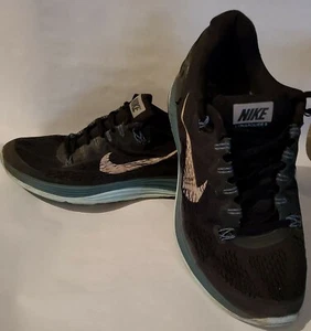 Nike Lunarglide 5 Athletic Running Shoes Black Light Blue 599395-011 Women’s 12 - Picture 1 of 7