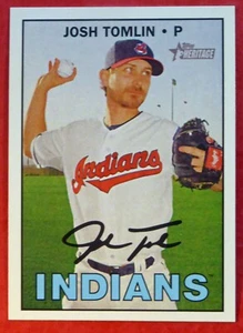 2016 Topps Heritage Josh Tomlin #679 (Indians) NM+ - Picture 1 of 1