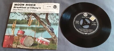 Henry Mancini Germany import 45 Breakfast At  Tiffany's / Moon River 47-7916 PS - Image 1 of 3