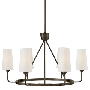 Hinkley Lighting Lewis 6 Light 29" Wide Ring Chandelier 45006BX Black Oxide - Picture 1 of 6
