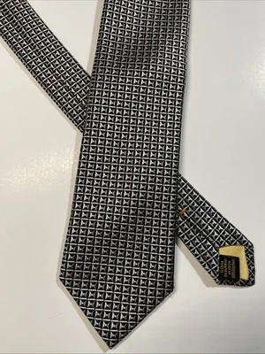 Corbata para hombre Donald J. Trump 60x3,25 Signature Collection seda negra gris texturizada Foto 1 de 4