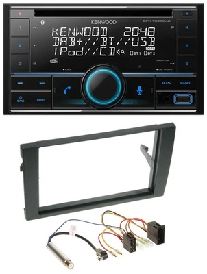 Kenwood CD 2DIN DAB USB MP3 Bluetooth Autoradio für Audi A4 B6 B7 2001-2008 ISO - Bild 1 von 4