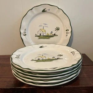 Varages Frankreich - Cabanon - Speiseteller 10-7/8" - 6er Set - Bild 1 von 17
