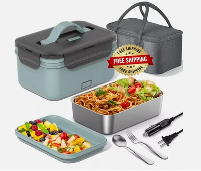 Calentador Electrico Portatil De La Comida De La Fiambrera Para Coche Oficina - Imagem 1 de 4