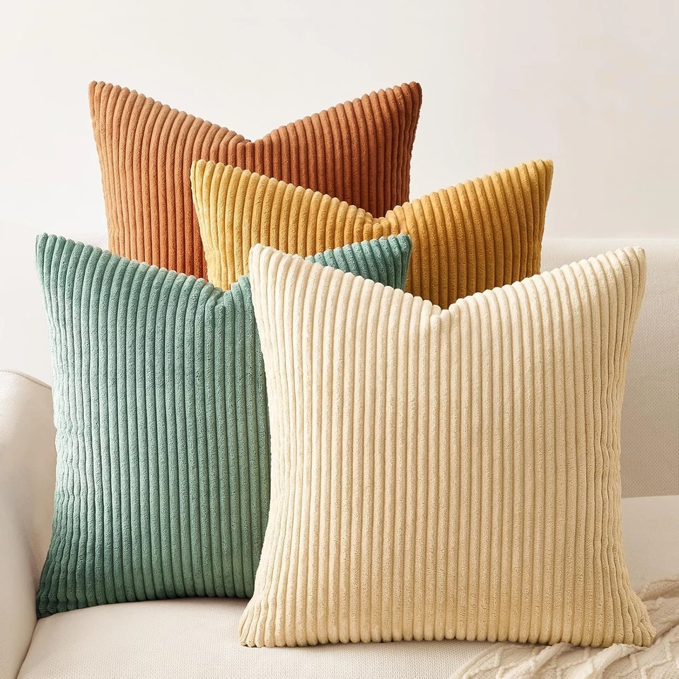 Topfinel Decorative Throw Pillow Covers Cushion Cases Set of 4 Soft Velvet Mode