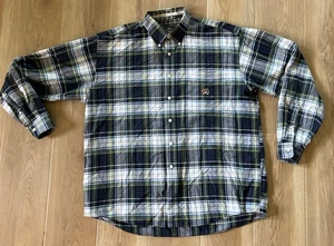 CINCH Button Down Mens Shirt LARGE Plaid Cotton Long Sleeved - Picture 1 of 4