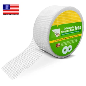 Trockenbau Fugenband, Fiberglasgewebe selbstklebendes Klebeband für Trockenbau Reparatur, 2" x  - Bild 1 von 7