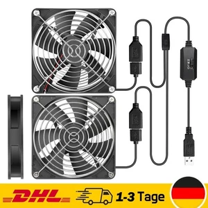 PC PC PC Wentylator obudowy Regulowany podwójny wentylator 2 w 1 USB Wentylator 140mm Cichy - Zdjęcie 1 z 17