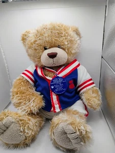 Camiseta deportiva de béisbol edición limitada Build-A-Bear marrón Teddy Centennial Series  - Imagen 1 de 7