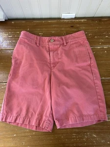 Vineyard Vines Boys Size 10 Washed Salmon Red Flat Front Chino Shorts - Picture 1 of 4