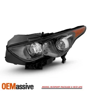 For 2009-2017 FX35 FX37 FX50 QX70 w/Sport Package w/o AFS Black Headlight Driver - Picture 1 of 5