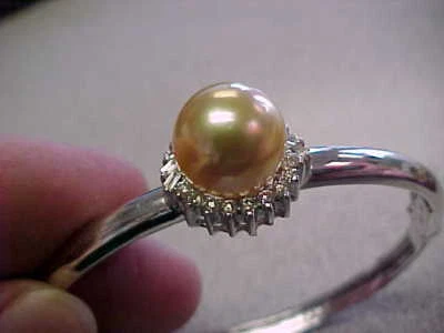 Golden South Sea Pearl & Diamond  Bracelet  NO RESERVE - Изображение 1 из 4