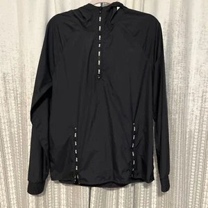 Victoria Secret PINK Jacket Wind Breaker X Black Hooded Zip Up XS/S - Picture 1 of 8