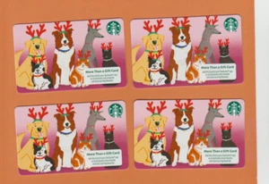 2024 STARBUCKS CHRISTMAS DOGS with ANTLERS (4) no $ - Picture 1 of 1