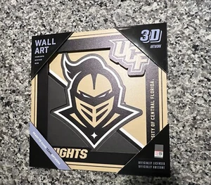 UCF Knights 3D Art Sign NEW Man Cave Wall Bar Game Room Decor 12x12 NEW - Picture 1 of 2