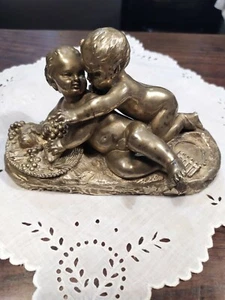 Sculpture en Bronze , Groupe de Chérubins , XVIIIeme Ancien . - Imagen 1 de 8