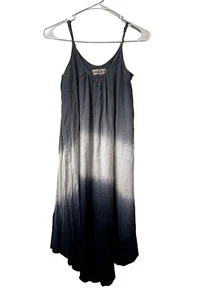 Vestido Knox Rosa Boho Azul Ombre Midi Cambio Gauzy Dobladillo Asimétrico Talla Pequeña - Imagen 1 de 8