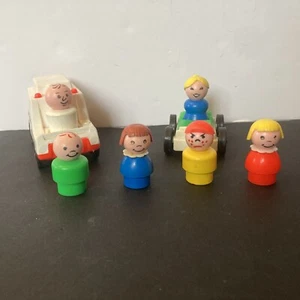 KONVOLUT KRANKENWAGEN AUTO GRÜN VINTAGE FIGUR FISHER PRICE PLAY FAMILY - Bild 1 von 7
