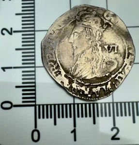 X279: Charles 1st Hammered Silver Sixpence.  Gp.D. 4th Bust im Harp.  Spink 2811 - Picture 1 of 2