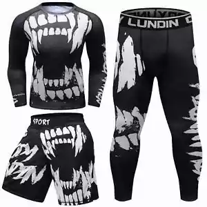 T-shirt MMA Compression Jiu Jitsu Bjj kickboxing tuta sportiva MMA T-shirt Muay Thai - Foto 1 di 26