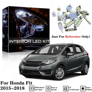 8x Xenon Pure White Interior LED Light Package Kit Deal For Honda Fit 2015-2018 - Picture 1 of 12