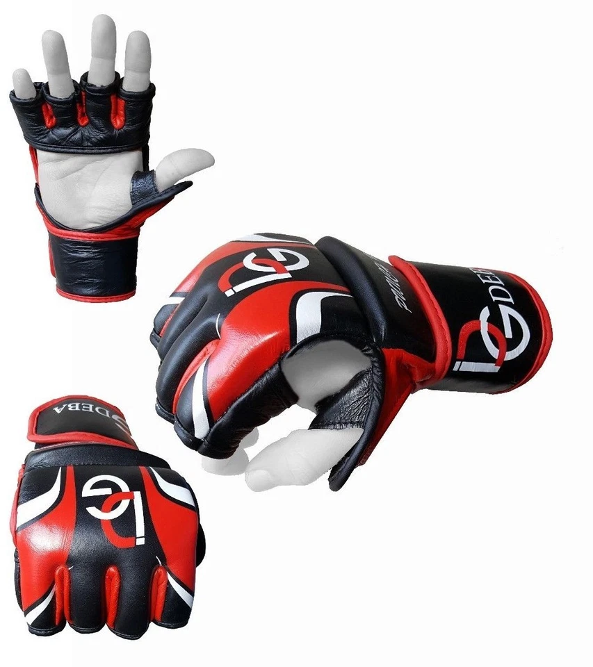 Deba® MMA Handschuhe echtes Rindsleder Boxhandschuhe Kampfsport Boxen Grappling