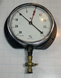 VTG Antique Industrial Steampunk ASHCROFT Pressure / Vacuum Gauge 30 PSIG - Picture 1 of 3