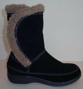 Easy Spirit Size 7 M WARMFEET Black Suede Mid Calf Boots New Womens Shoes - Picture 1 of 12