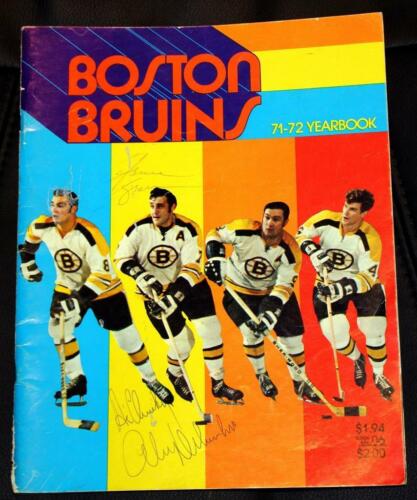 Annuaire signé Boston Bruins 1971-72 Coupe Stanley année Bobby Orr !