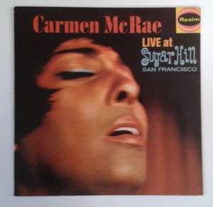 CARMEN MCRAE - LIVE AT SUGAR HILL SAN FARNCISCO LP UK 1ST PRESS REALM RM-194 - Picture 1 of 4