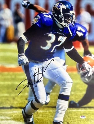 Deion Sanders Signed 16x20 Baltimore Ravens Photo PSA 8A58452 - Image 1 of 2