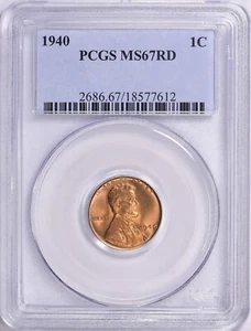 1940-P Lincoln Cent PCGS MS67RD - Picture 1 of 2