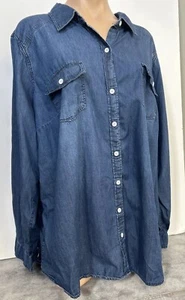 Torrid blau Denim Button-Down Hemd Top Größe Torrid 3 3X EUC! - Bild 1 von 6